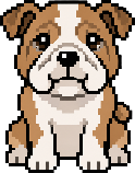 Bulldog pixel art