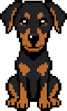 Doberman Pinscher pixel art