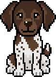 German Shorthaired Pointer pixel art
