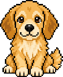 Golden Retriever pixel art