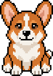 Pembroke Welsh Corgi pixel art