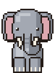 Elephant pixel art