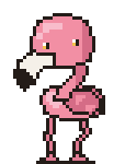 Flamingo pixel art