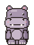 Hippo pixel art