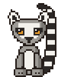 Ring-tailed Lemur pixel art