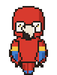 Scarlet Macaw pixel art